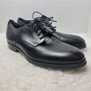Cole Haan Modern Essential Mens Oxford  Size 8 Black Leather Plain Toe C30582